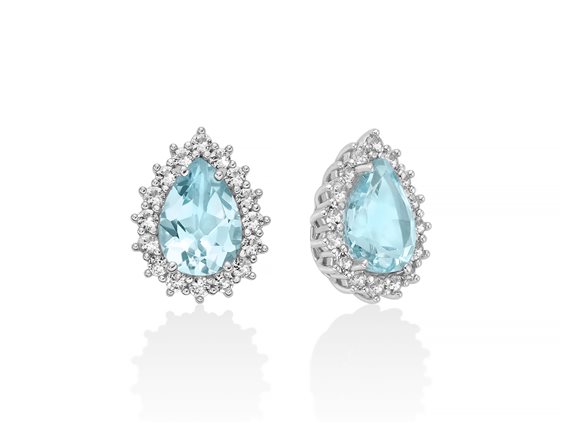 Orecchini Miluna Donna GEMMA DEL CIELO 925 in Argento Topazio ERD2972 - ERD2972